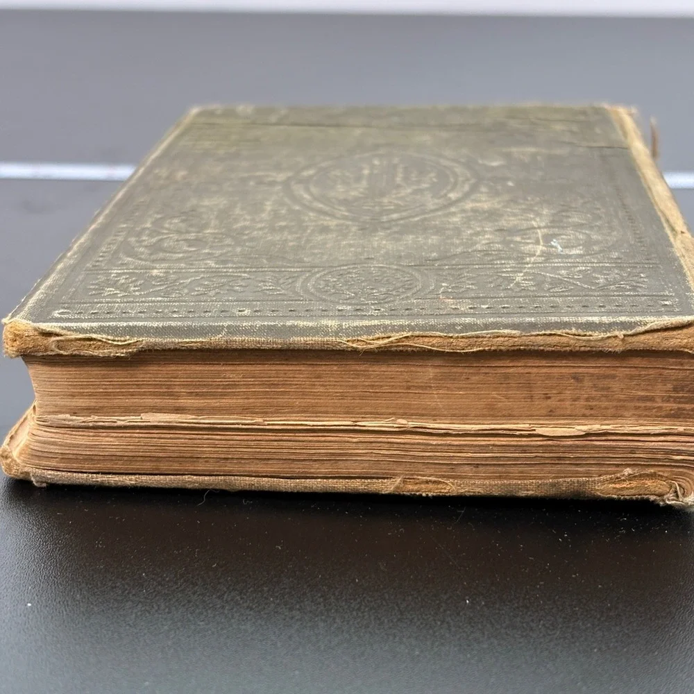 Sir Walter Scott Poetical Works OS Antique Green Gilt Embossed Victorian Book‎